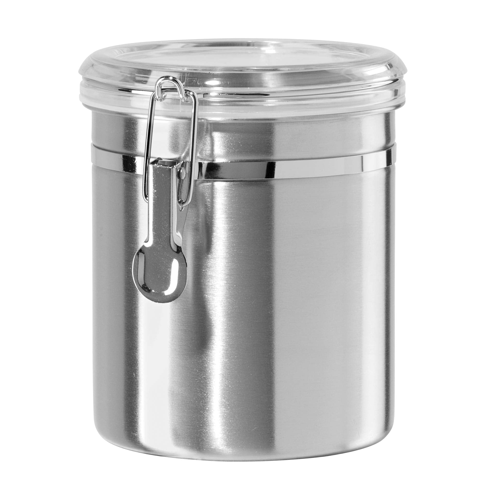 Oggi Stainless Steel 47 Oz. Canister with Clear Lid