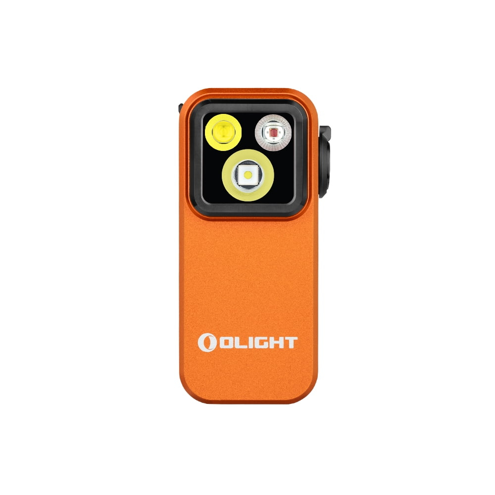 OLIGHT Oclip Pro EDC Flashlight Clip-on Light, Rechargeable 500 Lumens with Three Lighting Solutions Type-C Charging, Magnetic Flash Lights for Signaling, Cycling, Outdoor or Indoor Use(Orange)
