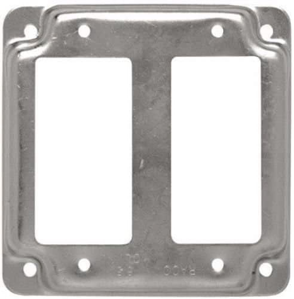 Raco  Square  Steel  2 gang Box Cover  For 2 GFCI Receptacles