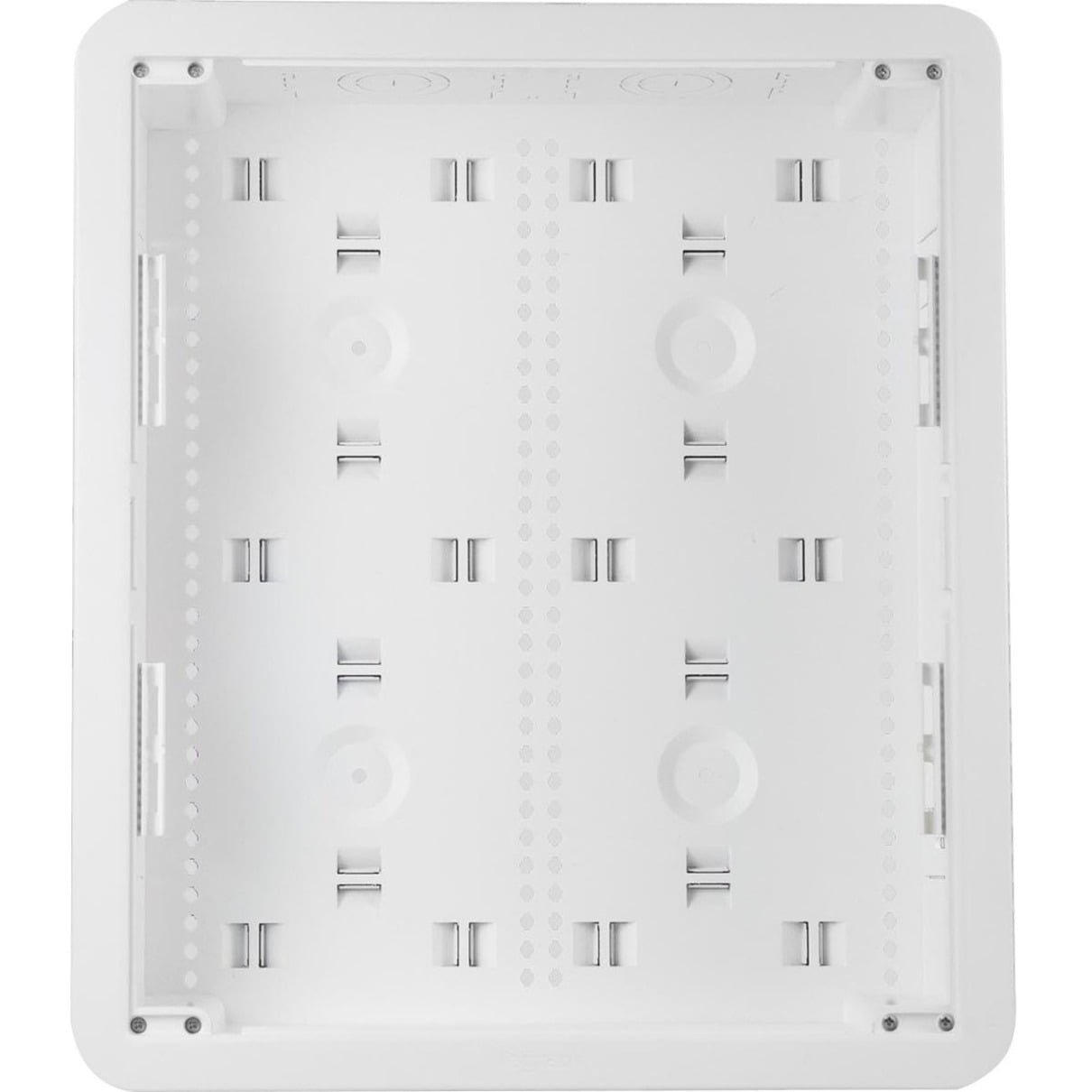 Legrand - OnQ 17 Inch Media Enclosure, Electrical Box, Cable Management Box Dual Purpose In Wall Enclosure for TV Device Storage and Media Distribution, Recessed Media Box, White, ENP1700NA
