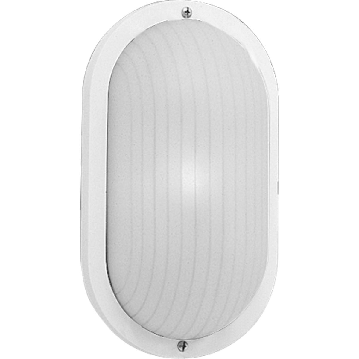 Progress Lighting, Bulkhead Collection, 1-Light Wall/Ceiling Mount, White, Polycarbonate Shade