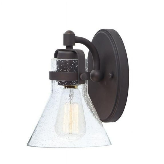-One Light Wall Sconce With Bulb-6 Inches Wide By 8.5 Inches High-Oil Rubbed Bronze Finish-False Bulb Included Maxim Lighting 26111Cdoi