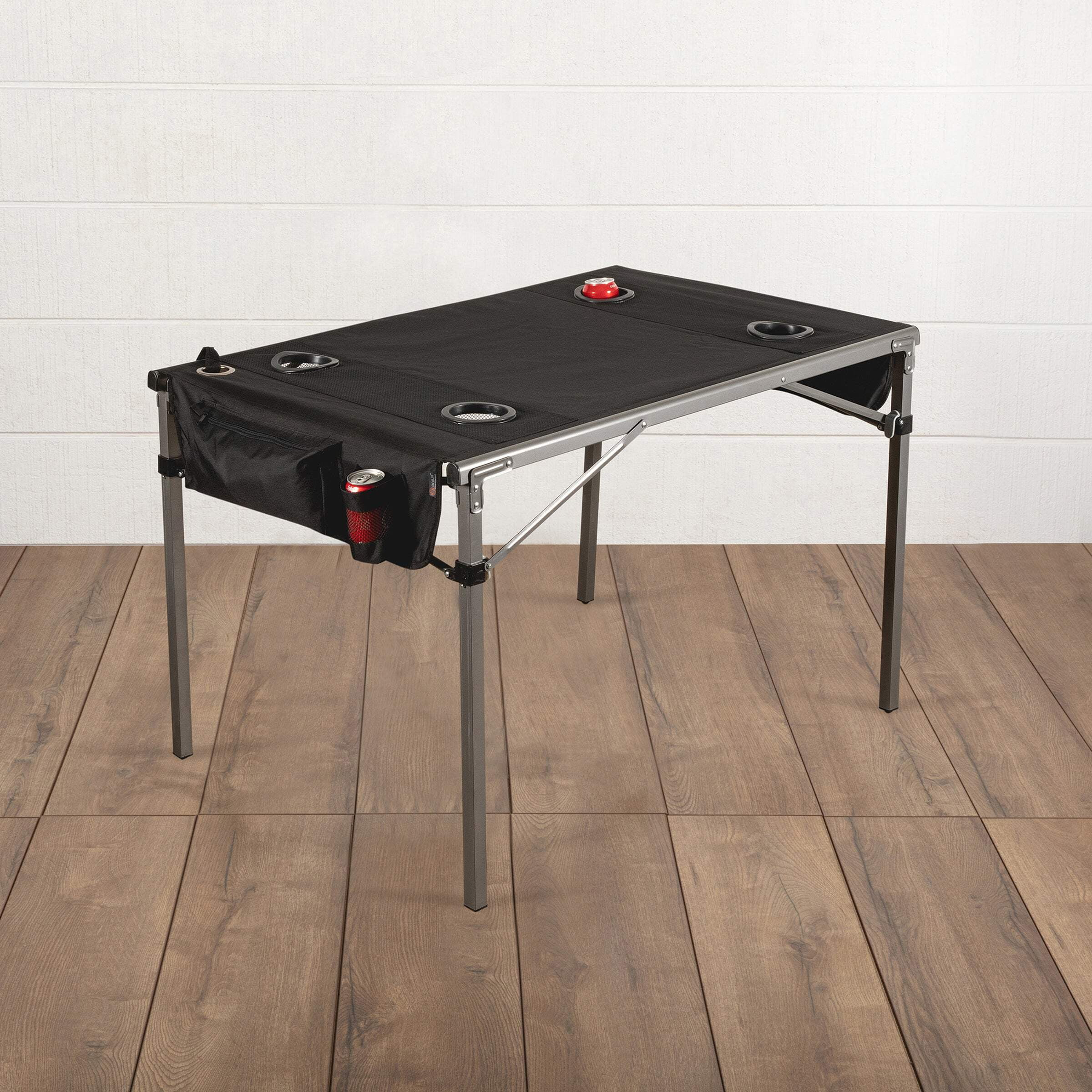 Picnic Time Canvas Travel Table - Black