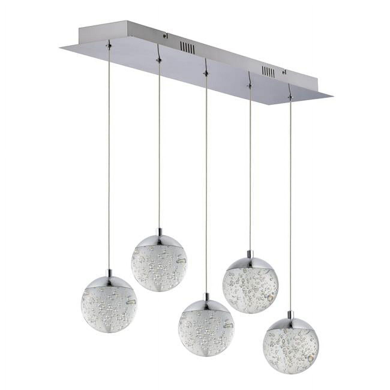 Orb 5-Light Pendant Ceiling Light, Polished Chrome