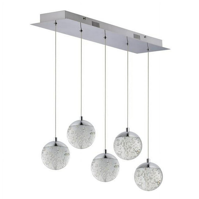 Orb 5-Light Pendant Ceiling Light, Polished Chrome