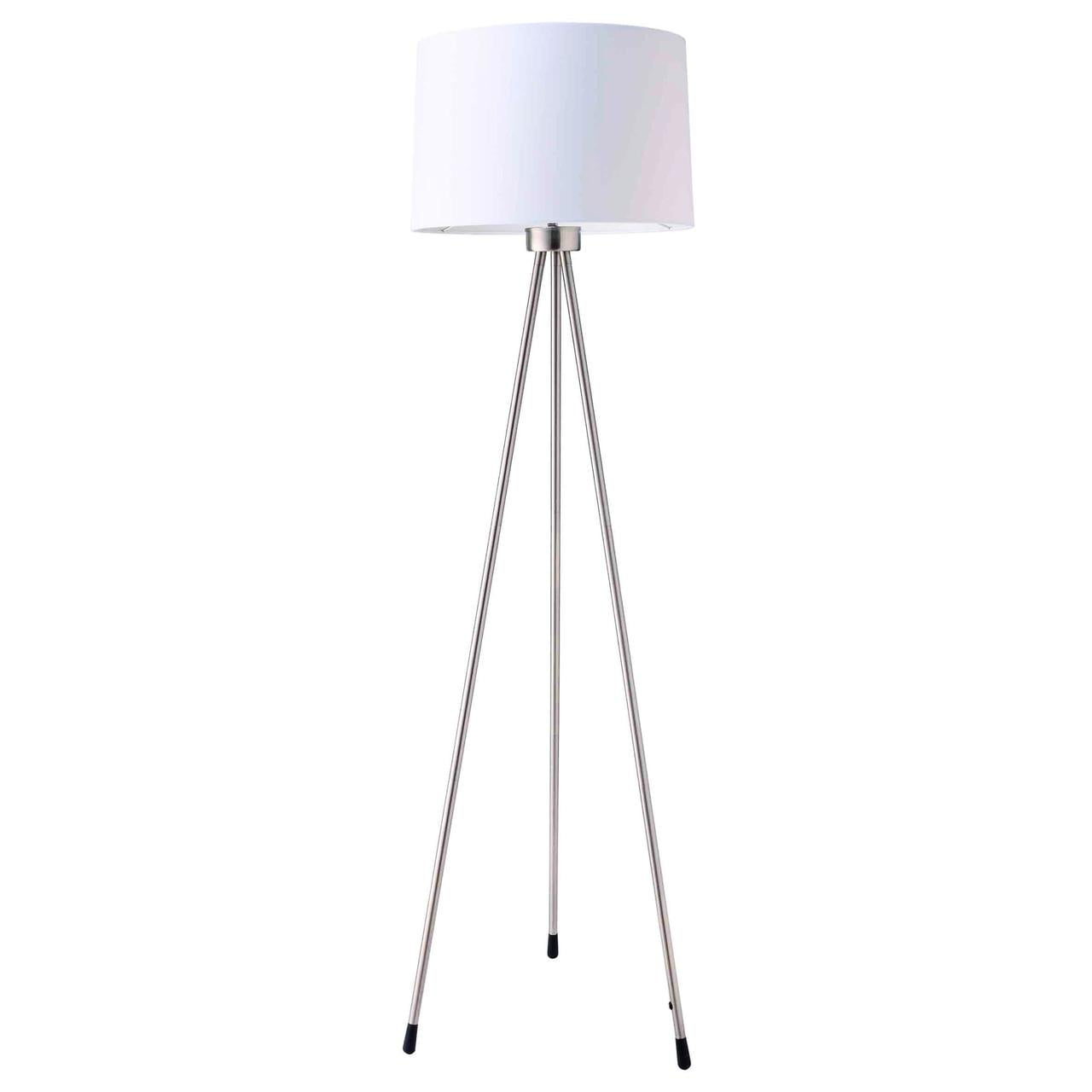 Ore International 3 Legged White Floor Lamp