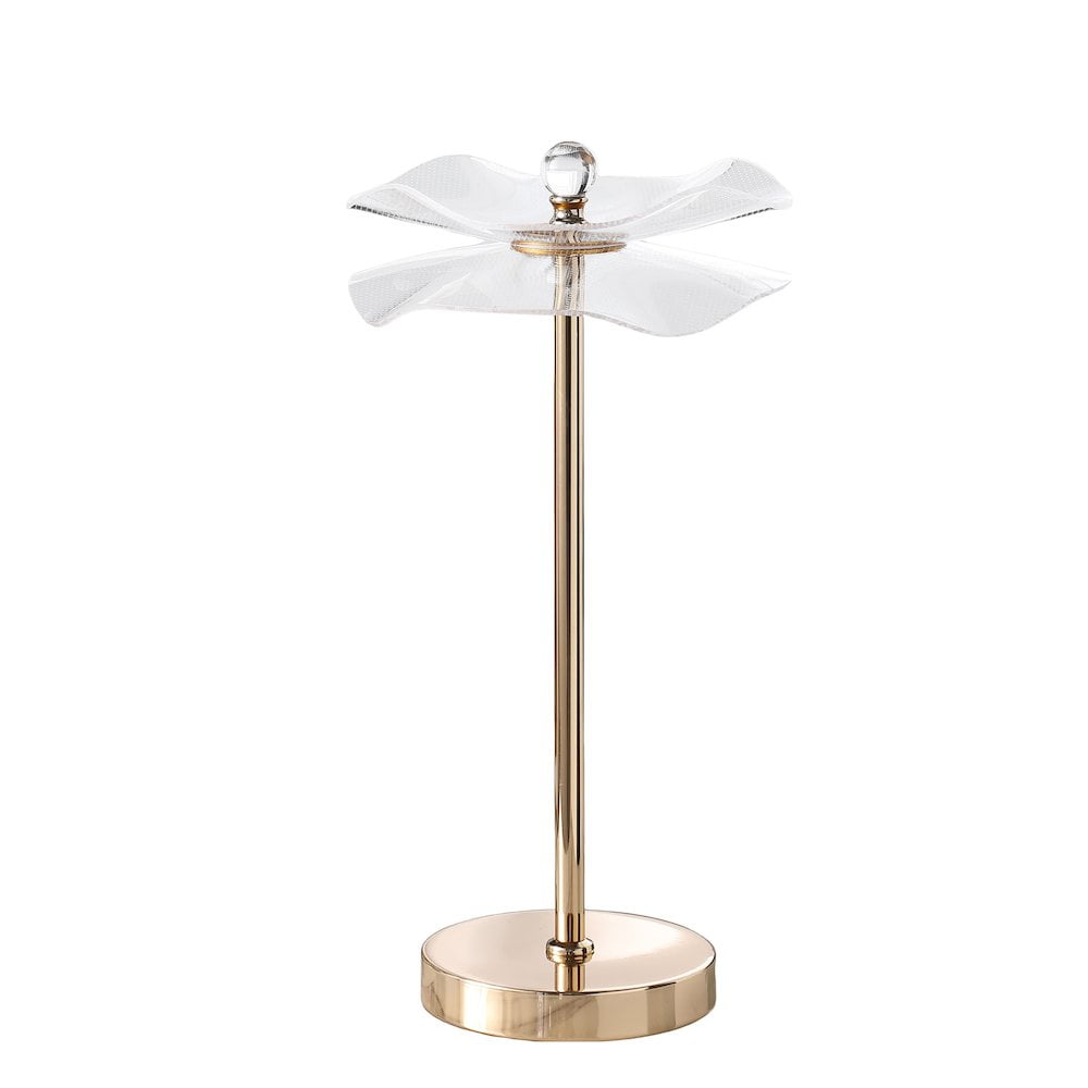 Ore International 17.5" H 3W Led Acrylic Copper Gold Luminaire Table Lamp
