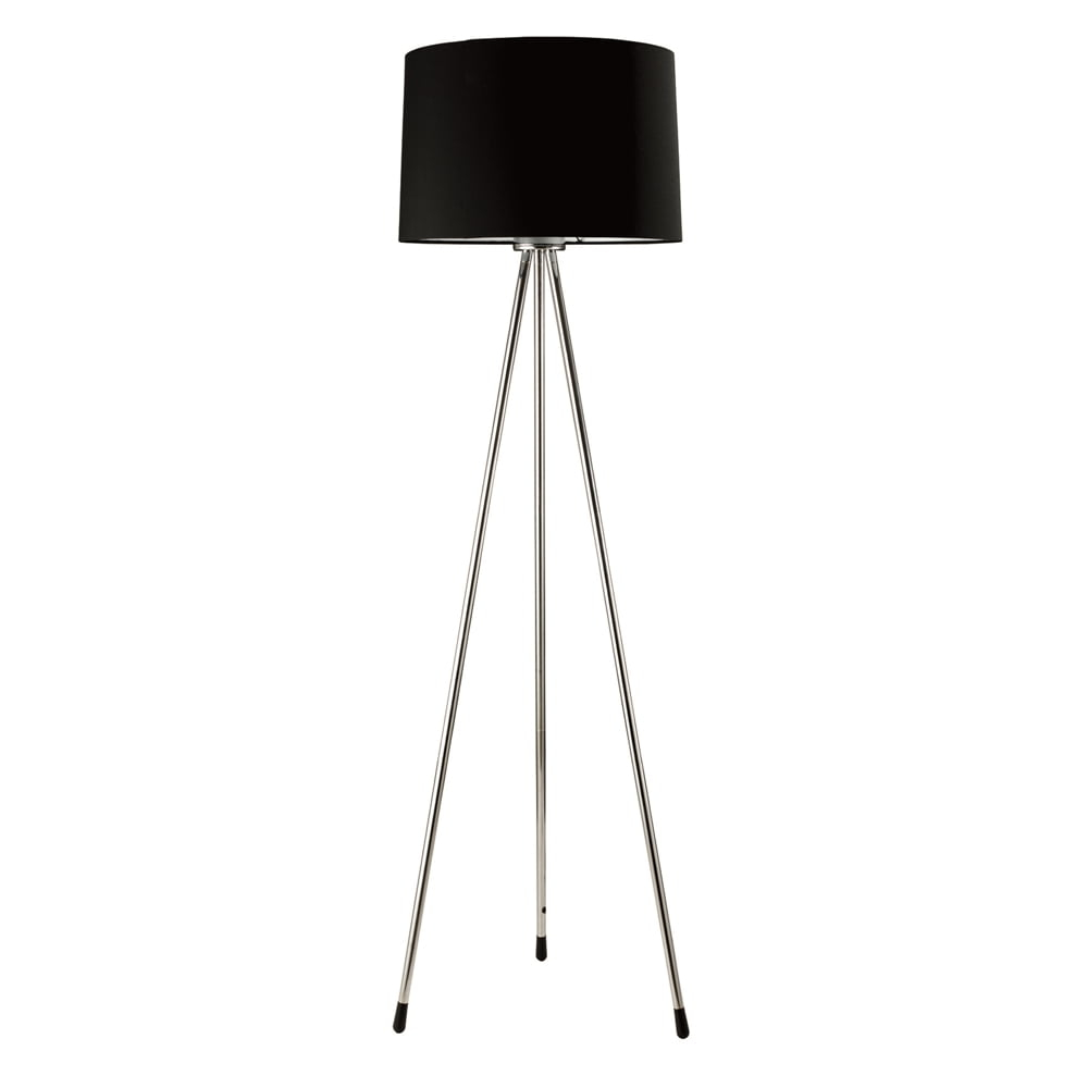Ore International 3 Legged Black Floor Lamp