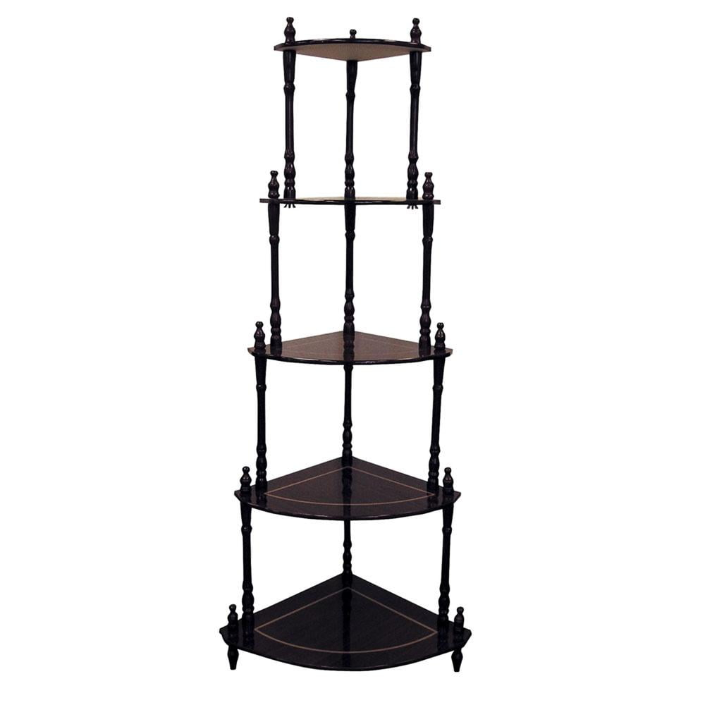 Ore International 47.5" Cherry 5-Tier Corner Stand