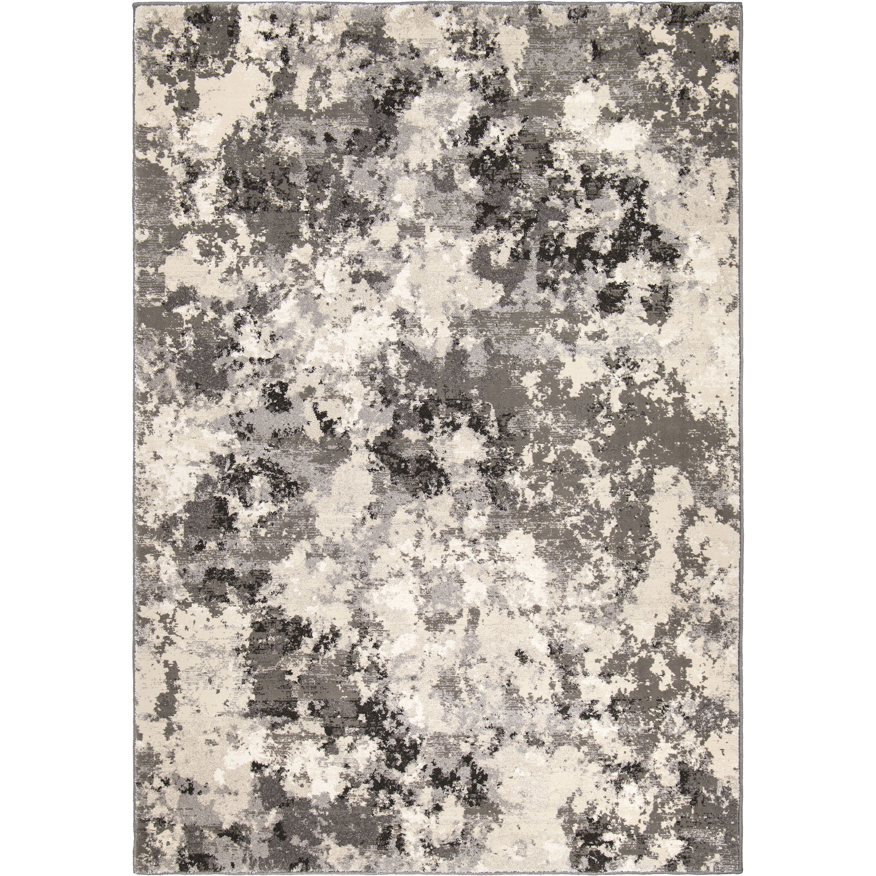Orian Coal Creek 6'7" X 9'6" Silver Abstract Area Rug