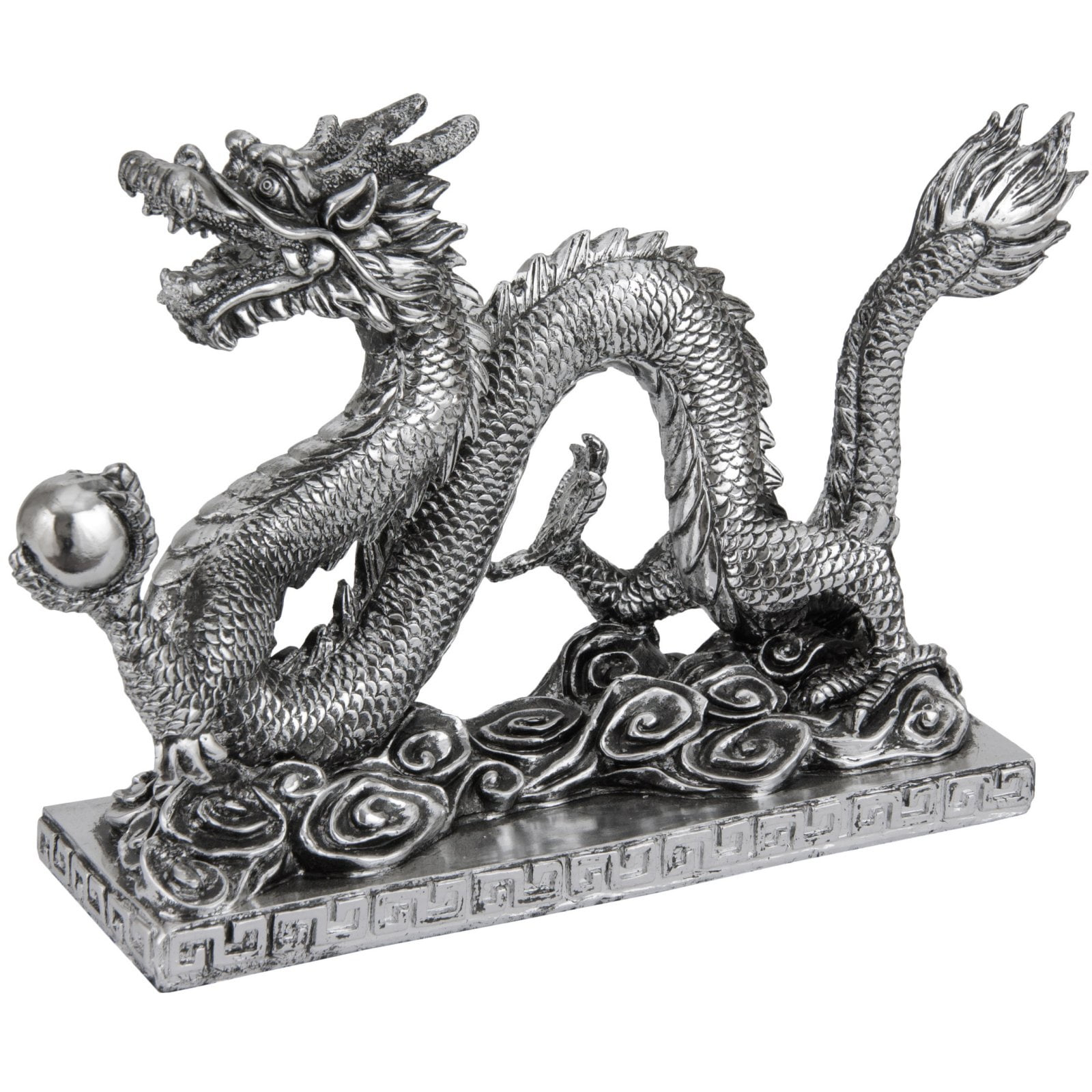 Oriental Furniture 12" Chinese Dragon Statue, figurine, decorative item
