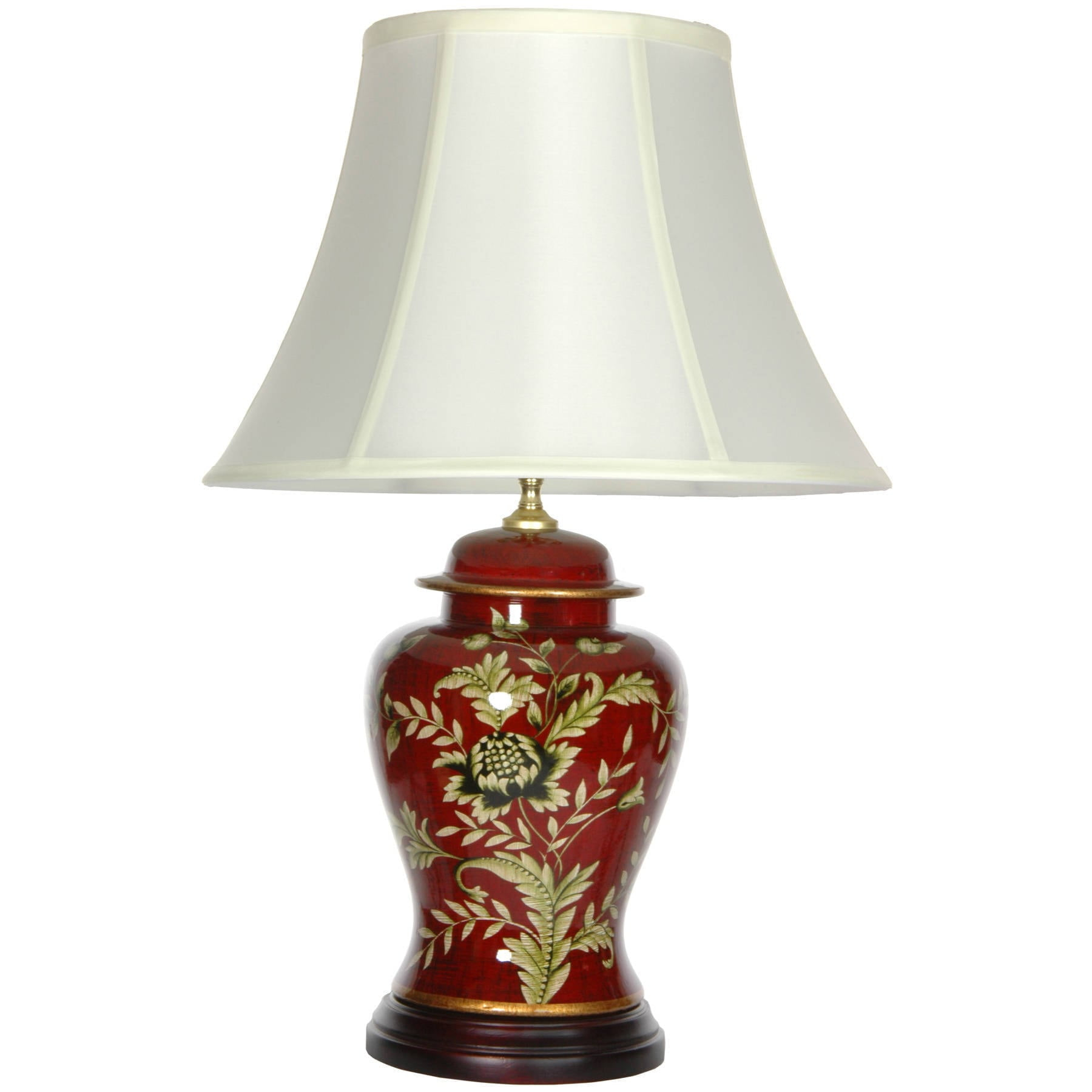 Oriental Furniture 22.5" Golden Foliage Porcelain Lamp, decorative lamp, table lamp, any occasion, any room item