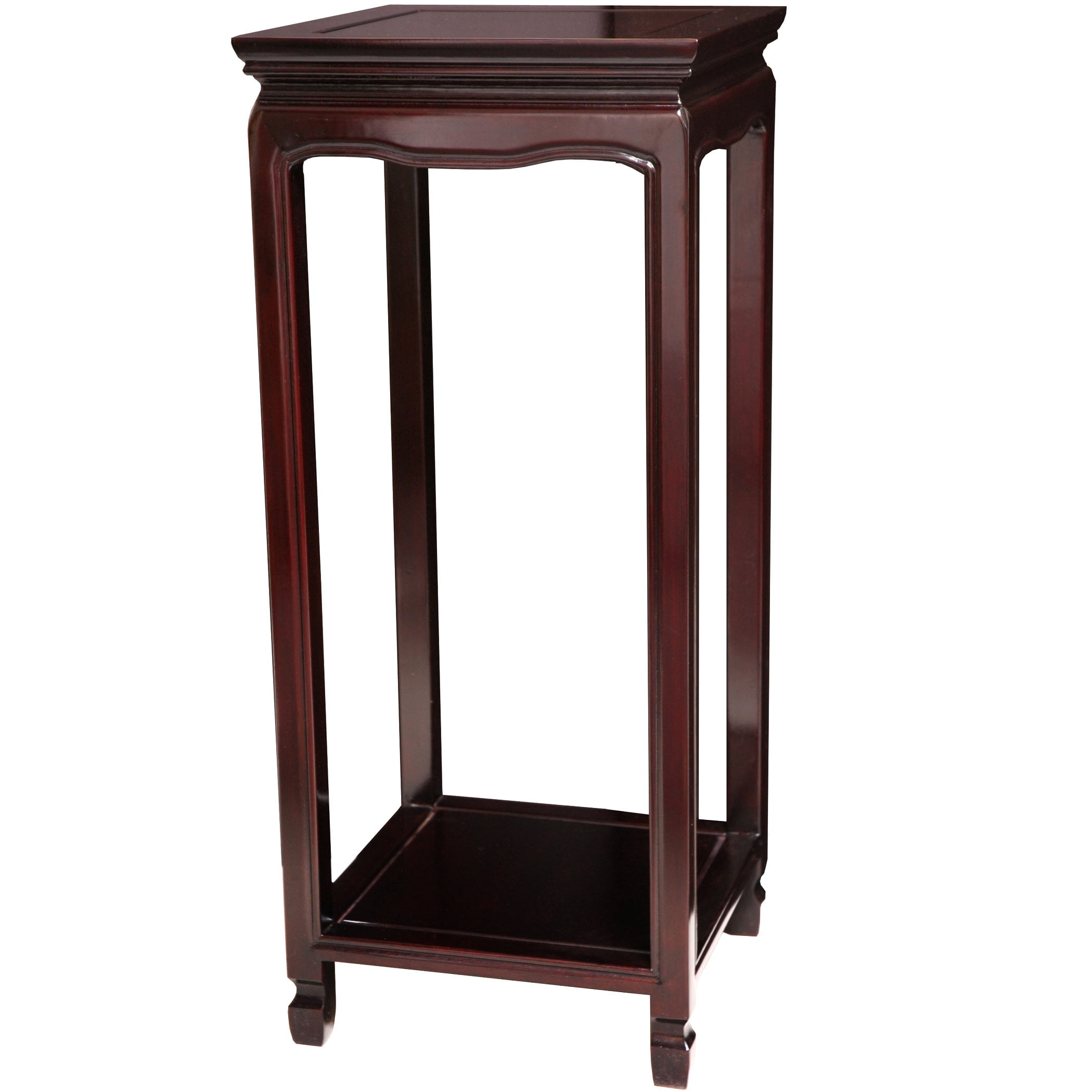 Oriental Furniture 28" Rosewood Oriental Square Stand, base
