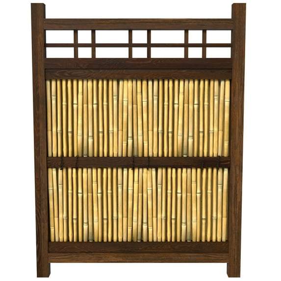 Oriental Furniture 4 ft. x Oriental Furniture 3 ft. Japanese Bamboo Kumo Fence