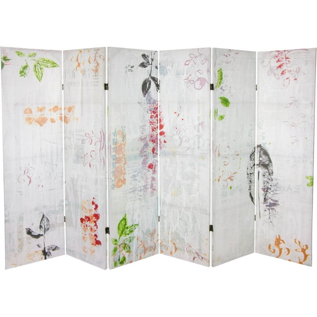 5 1/4 ft. Paradise Grove Canvas Room Divider - Oriental Furniture