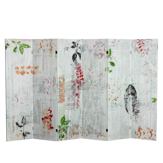 5 1/4 ft. Paradise Grove Canvas Room Divider - Oriental Furniture