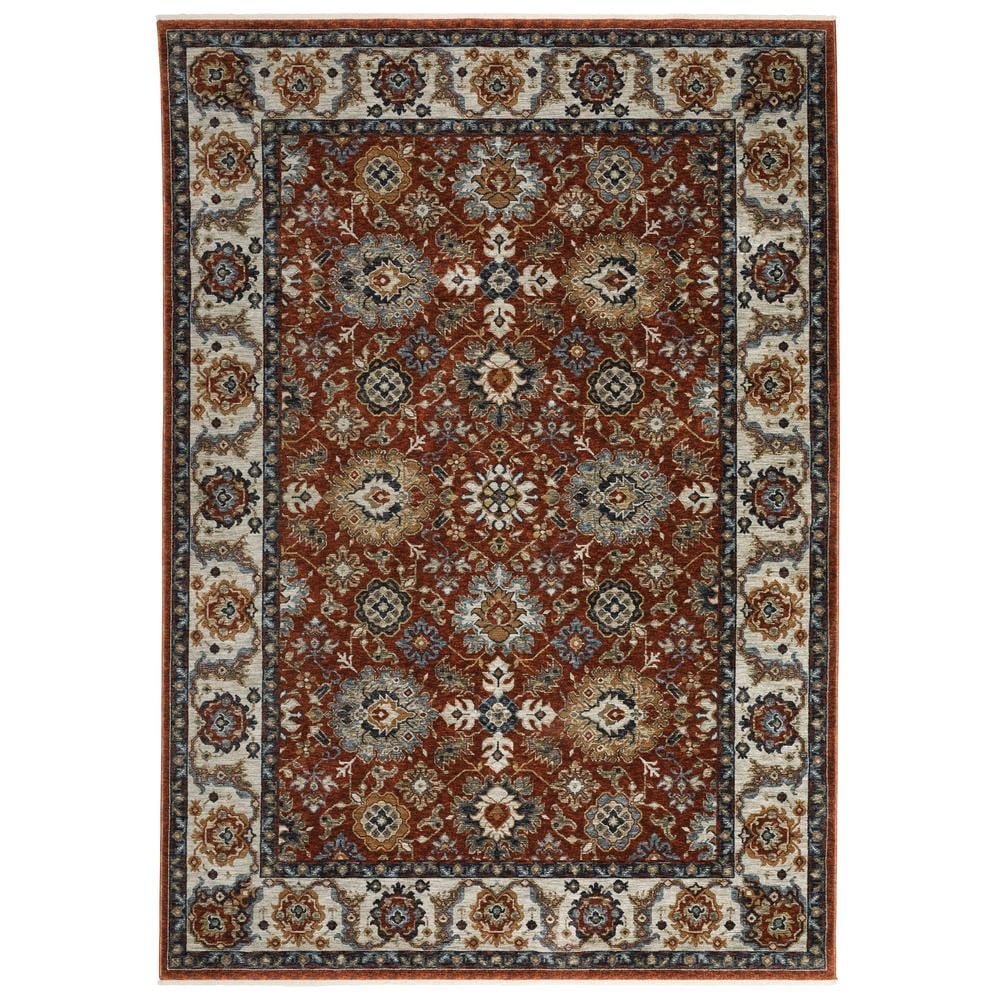 Oriental Weavers Aberdeen 562R1 Red/ Ivory Indoor Area Rug - 3'3" x 5'