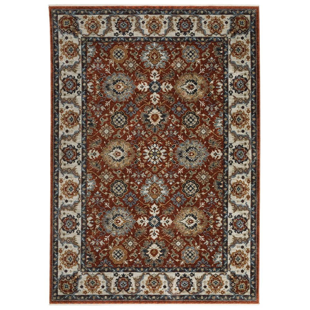 Oriental Weavers Aberdeen 562R1 Red/ Ivory Indoor Area Rug - 3'3" x 5'