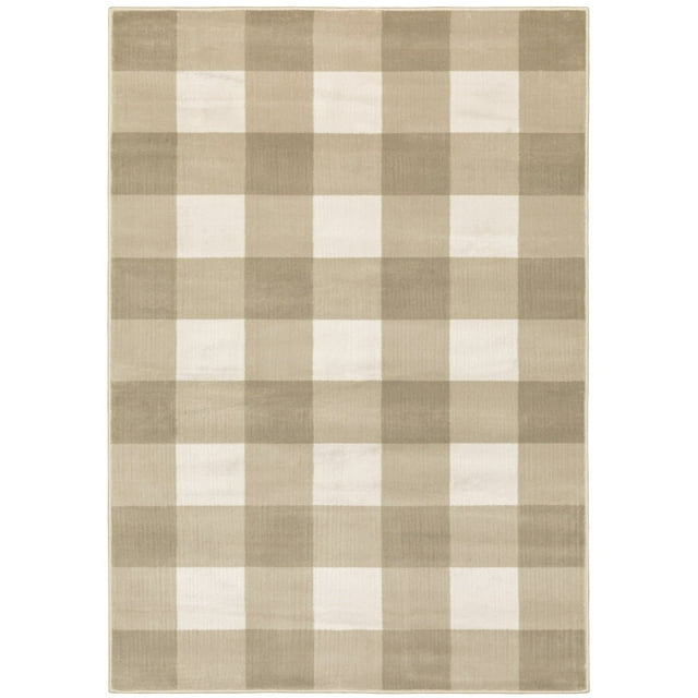 Oriental Weavers Georgia 678A0 Beige/ Ivory 6'7" X 9'2" Indoor Area Rug