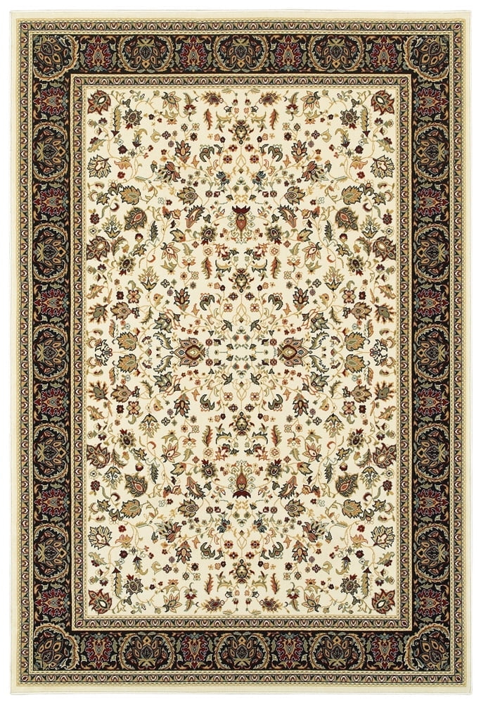 Oriental Weavers Kashan 108X1 Ivory/ Black 5'3" X 7'6" Indoor Area Rug