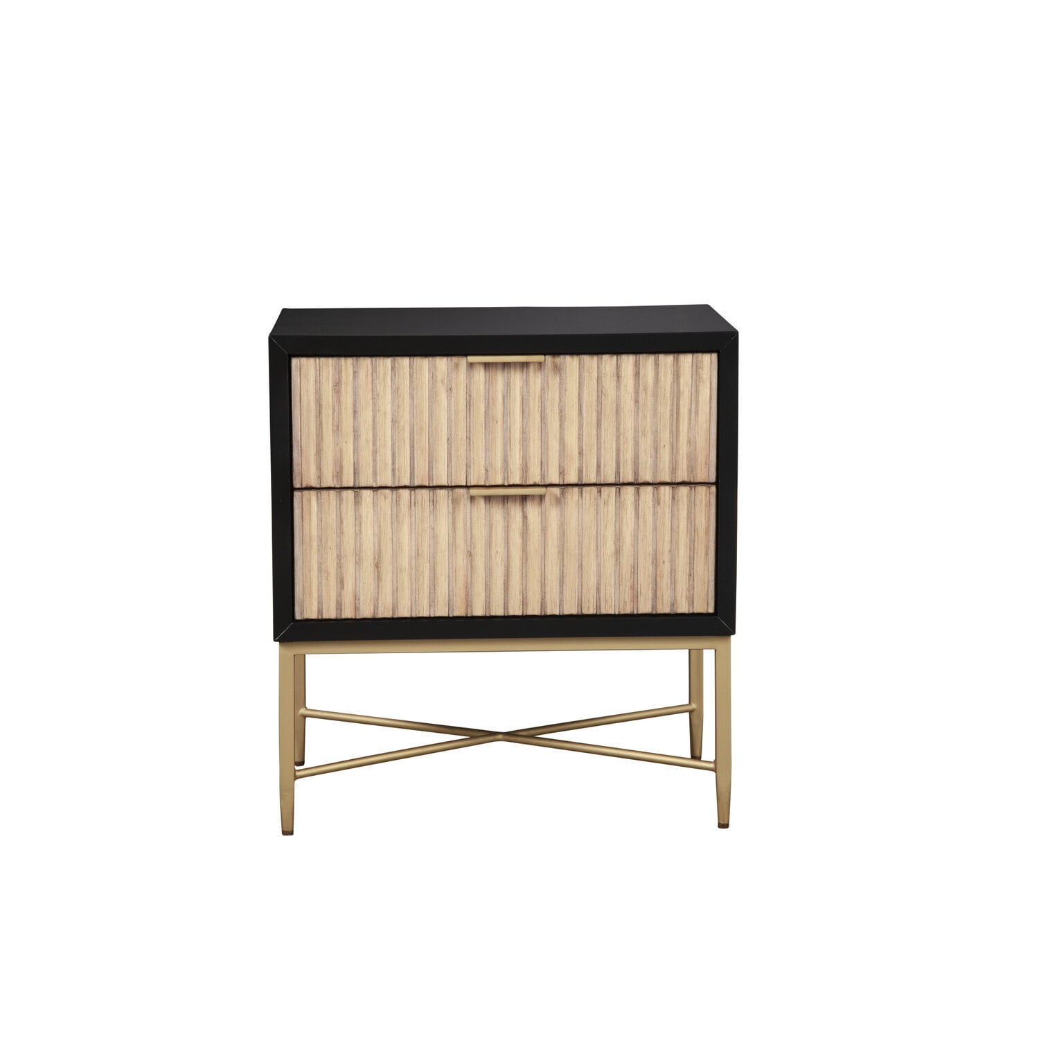 Origins by Alpine Larsen 2 Drawer Nightstand in Black