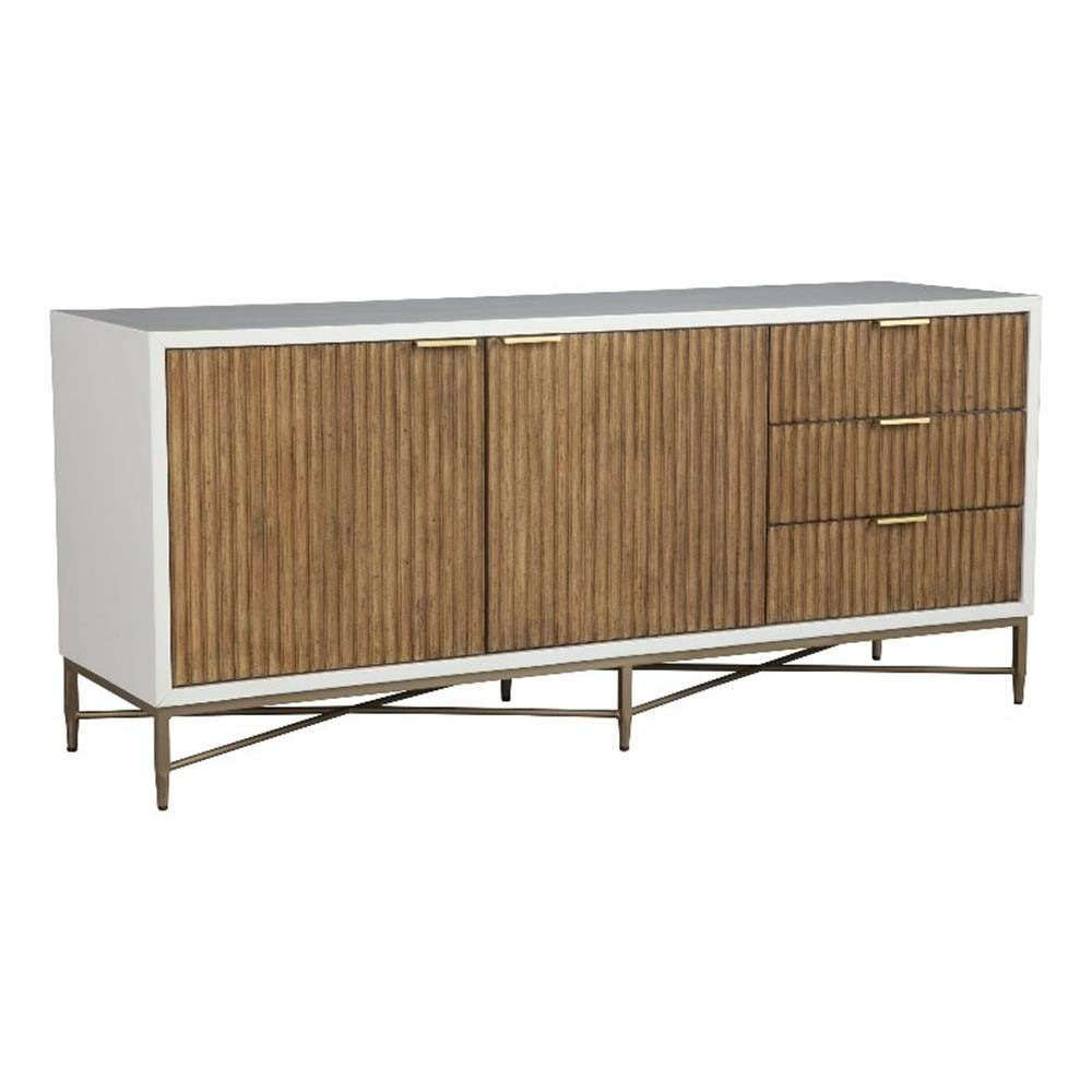 Origins by Alpine Larsen TV Console in White