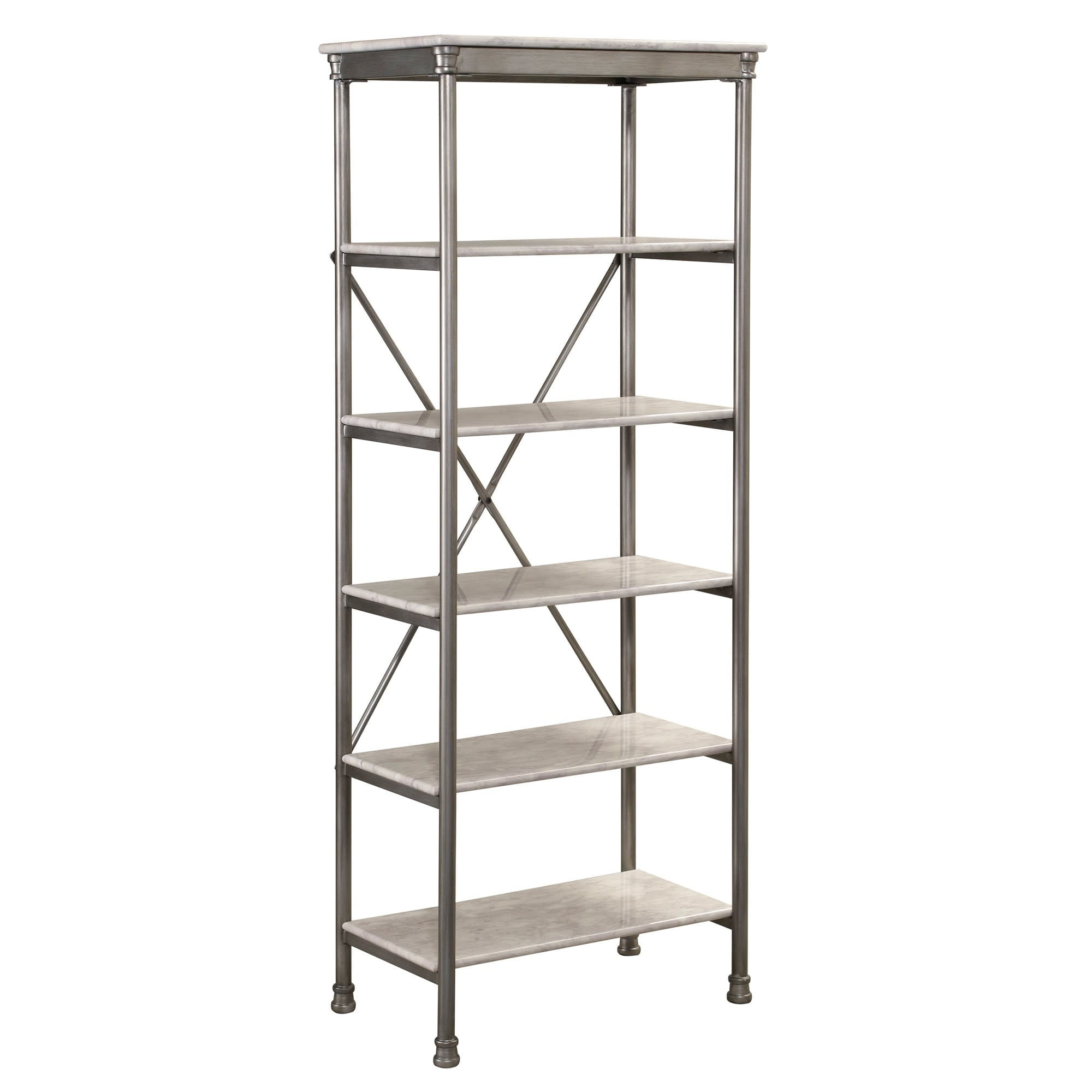 Homestyles Orleans Stainless Steel Six Tier Shelf in Gray