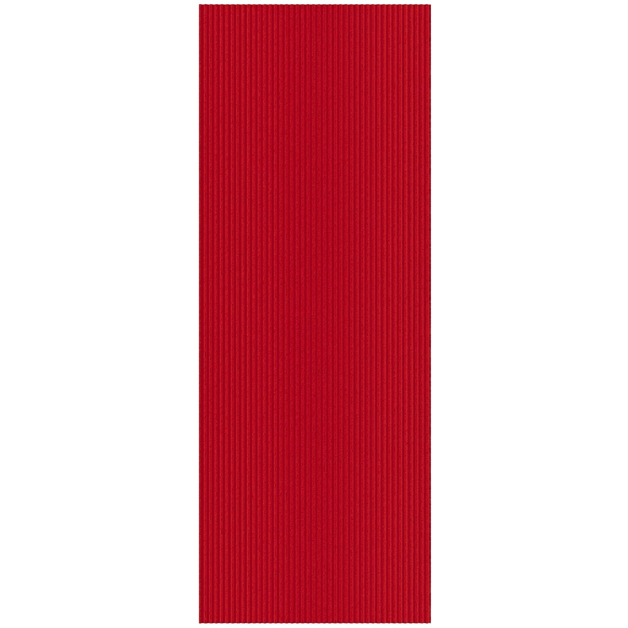 Ottomanson Hallway Runner Waterproof Non-Slip Rubberback 2x6 Indoor/Outdoor Utility Rug, 2' x 6', Red