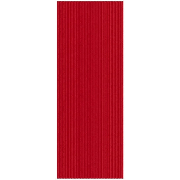 Ottomanson Hallway Runner Waterproof Non-Slip Rubberback 2x6 Indoor/Outdoor Utility Rug, 2' x 6', Red