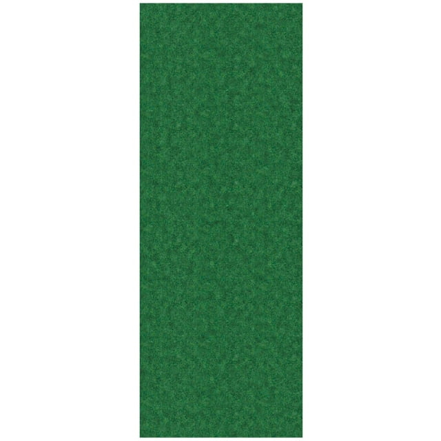 Ottomanson Hallway Runner Waterproof Non-Slip Rubberback 3x6 Indoor/Outdoor Utility Rug, 2'7" x 6', Green
