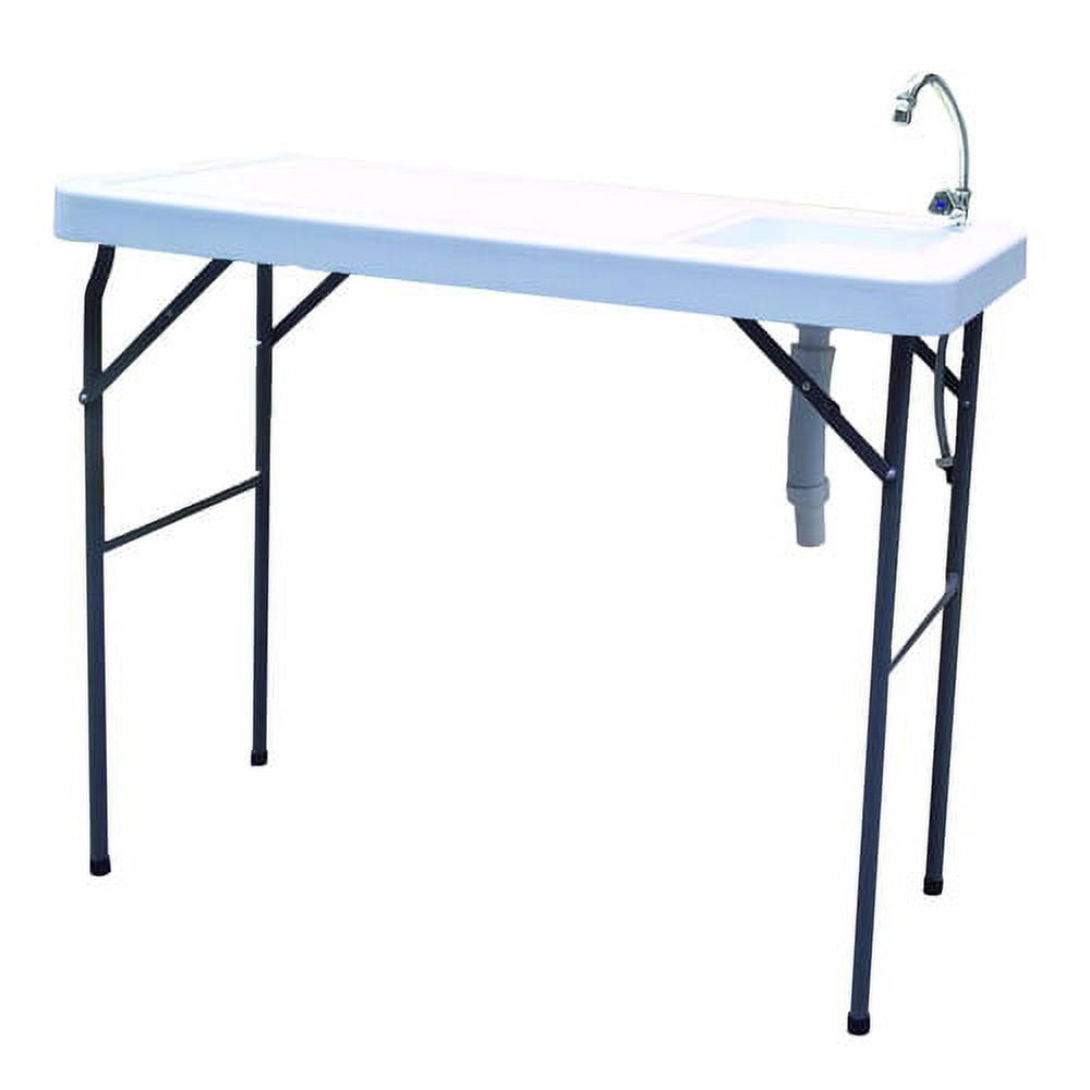 Kadyn Fish Cleaning Table with Sink, Portable Folding Camping Table with Faucet,Outdoor Fish Cleaning Station for Patio