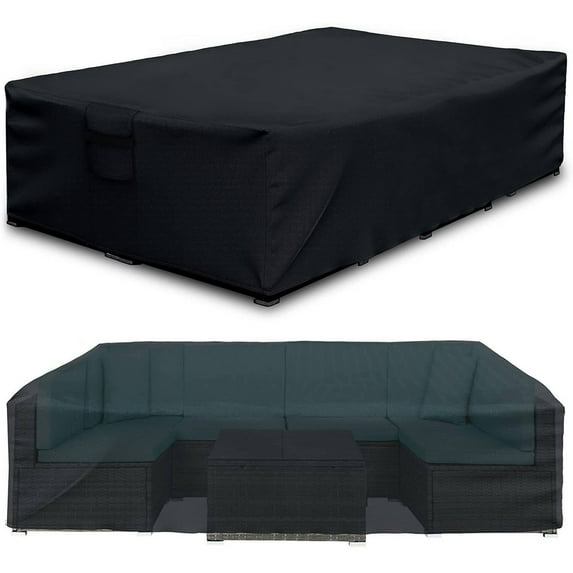 Outdoor Heavy Duty furniture Cover Waterproof Patio Table and Chairs Cover 126"x126"x28"