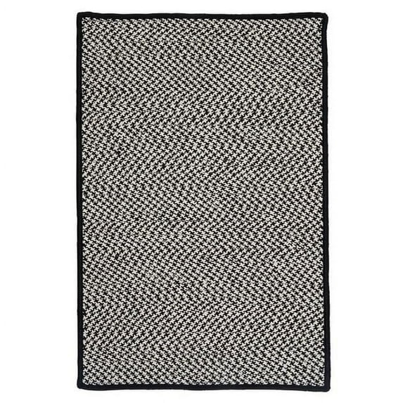 Colonial Mills Outdoor Houndstooth Tweed - Black 10'x13'