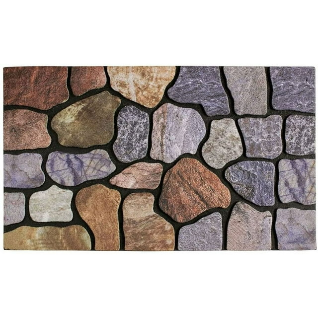 Outdoor Welcome Mats for Front Door Entrance Non Slip Rubber Door Mat Heavy Duty Doormat Shoes Scraper Indoor Low-Profile Mats for Entry Garage Patio High Traffic Areas