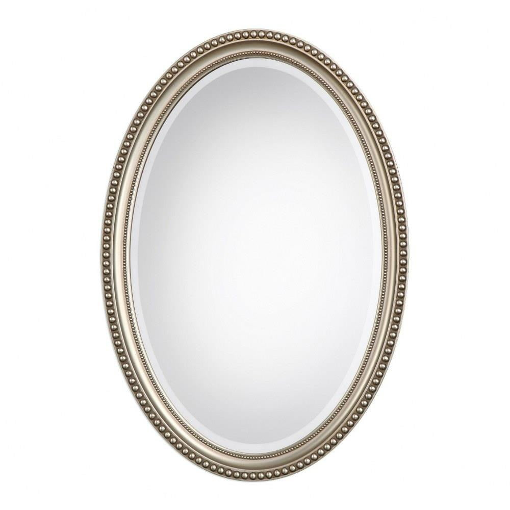 Oval Mirror-32 inches Tall and 22 inches Wide-Silver Finish Bailey Street Home 2607-Bel-5174640
