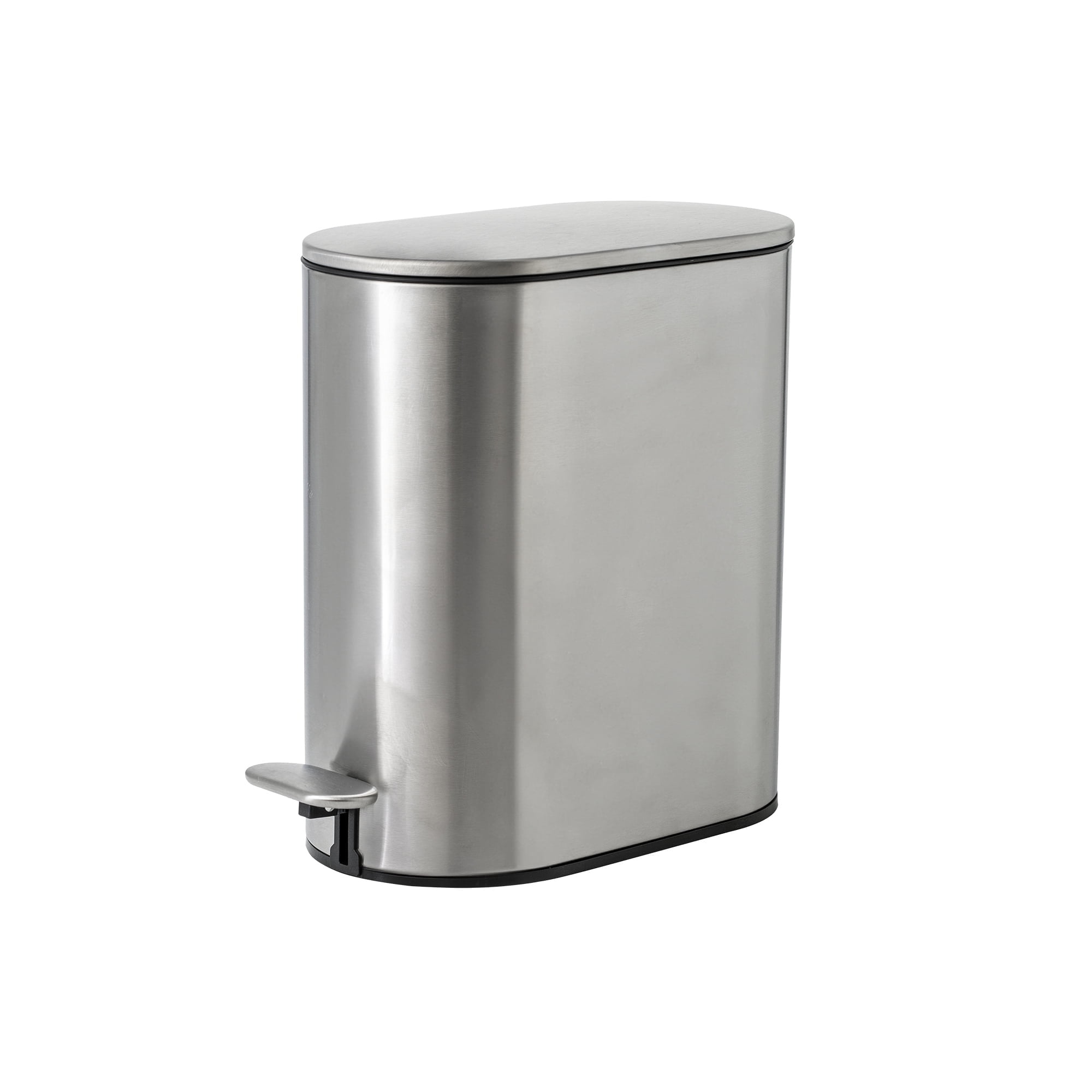 Oval slow-close bathroom wastebin with premium pedal (5L)