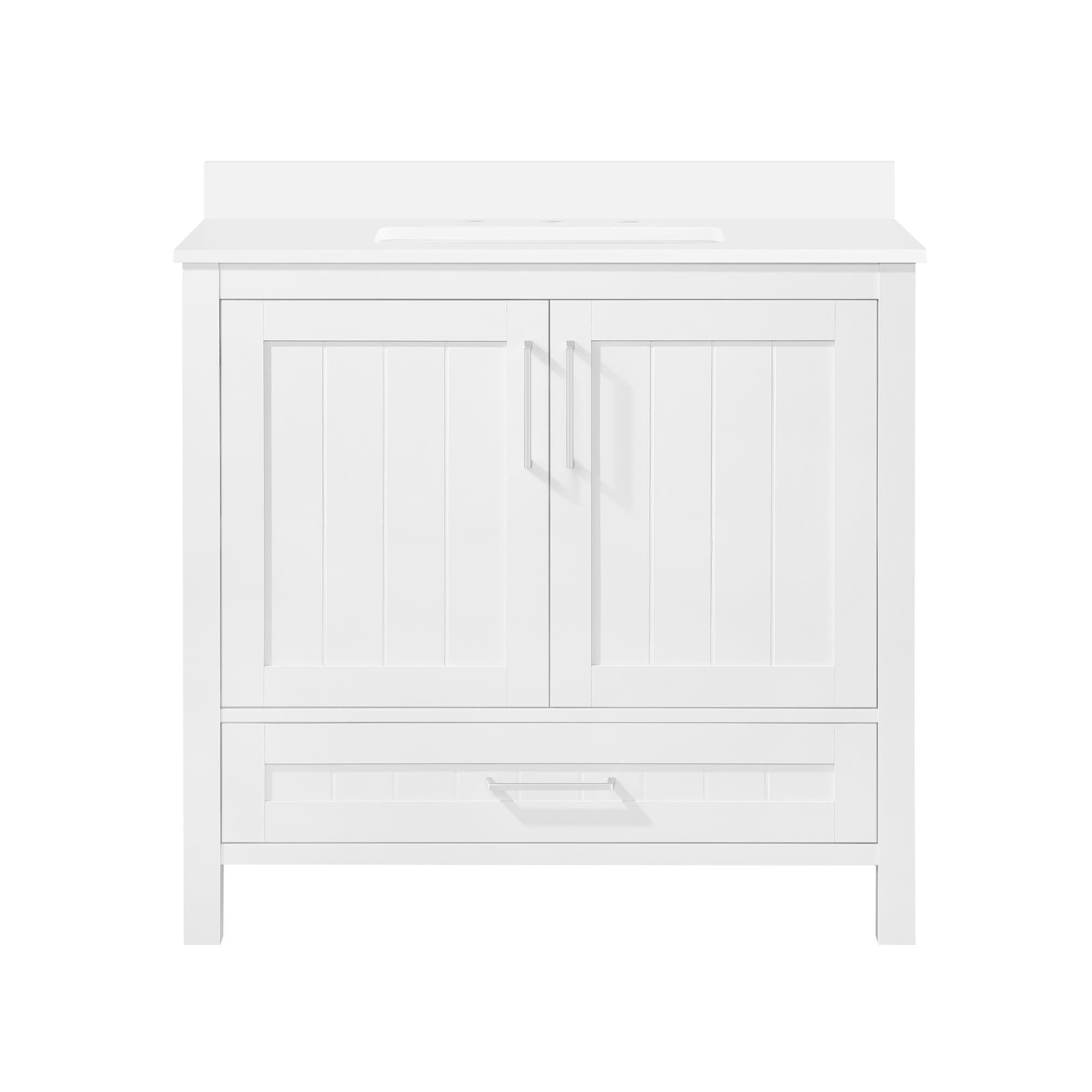 Ove Decors Kansas 36 W x 19" D Freestanding Bathroom Vanity with Sink, Pure White