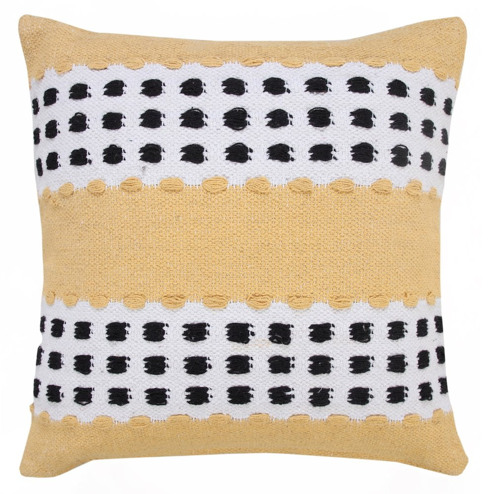 LR Home Metropolitan Woven Dash Grid Striped Throw Pillow