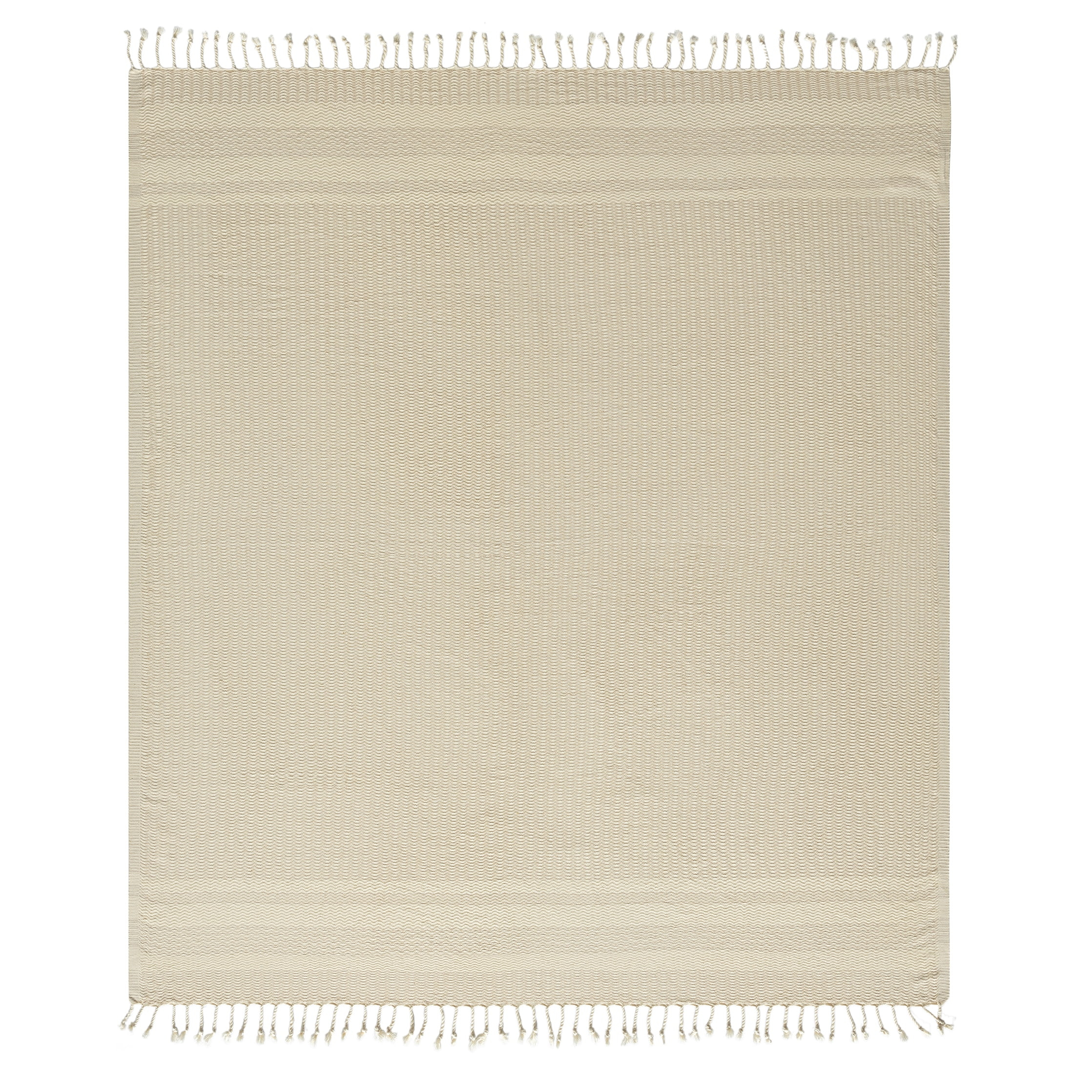 Ox Bay Beige Striped Ultra-Soft Turkish Cotton Throw Blanket, 50" x 60"