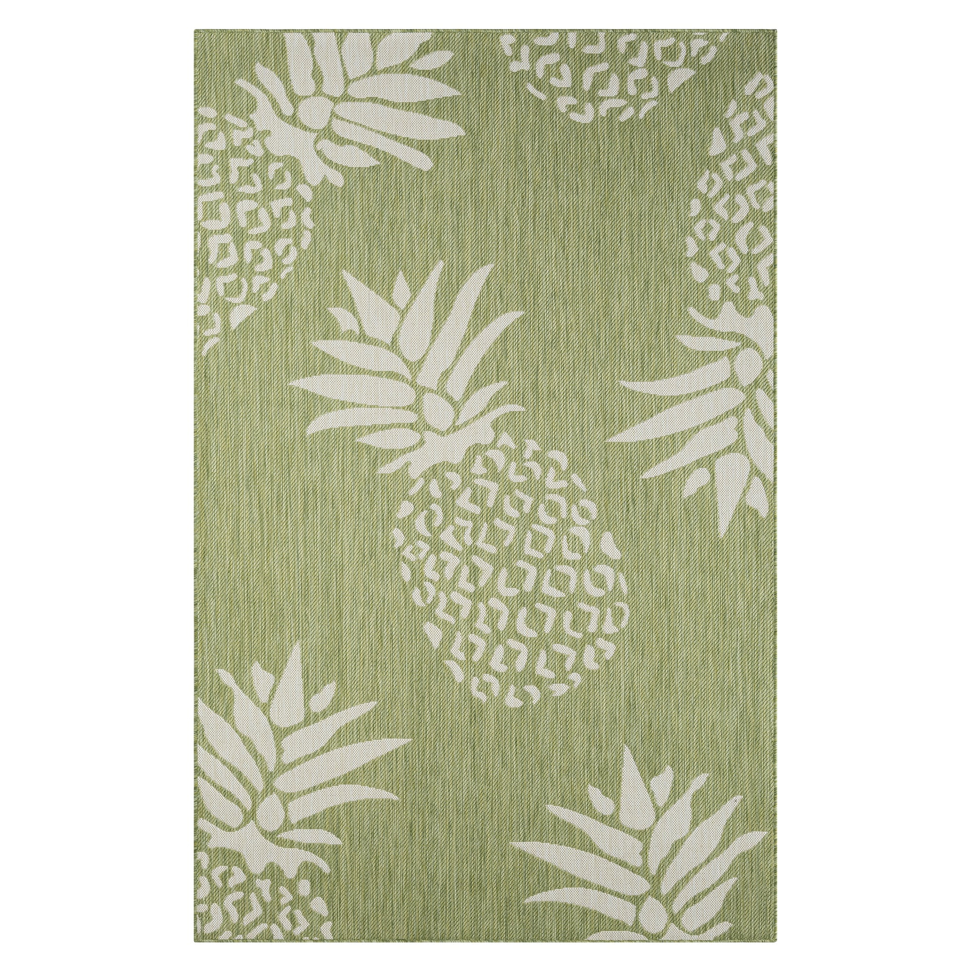 5â€™ x 7â€™ Green Pineapple Indoor Outdoor Area Rug