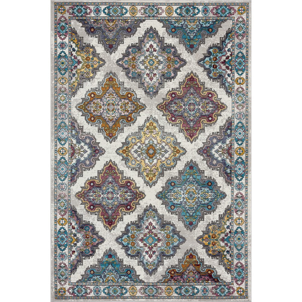 LR Home Ada 5' x 7'6" Multi Boho Checkered Indoor Area Rug