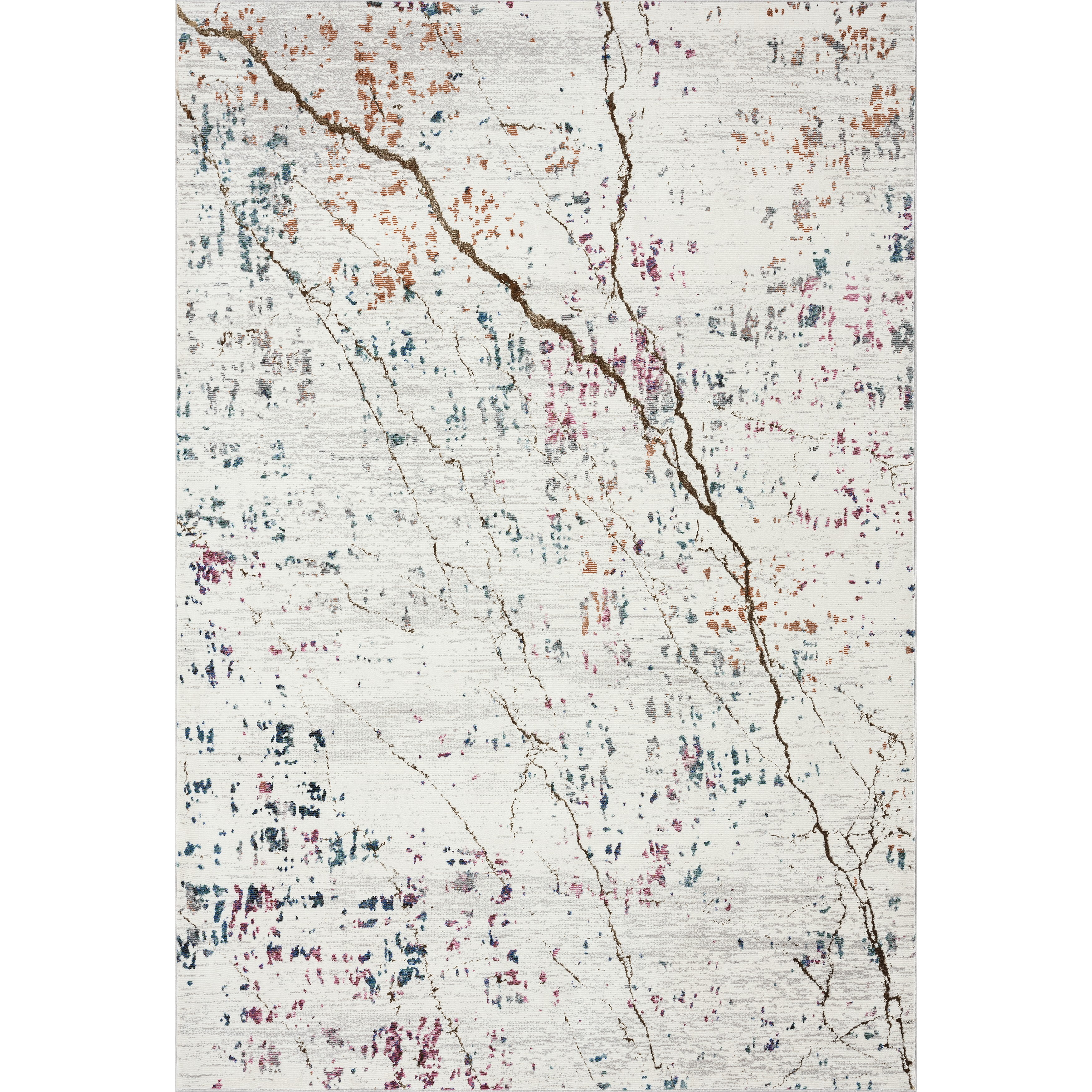 Ox Bay Pulse 5' x 7'6" Ivory/Beige Abstract Performance Indoor Area Rug