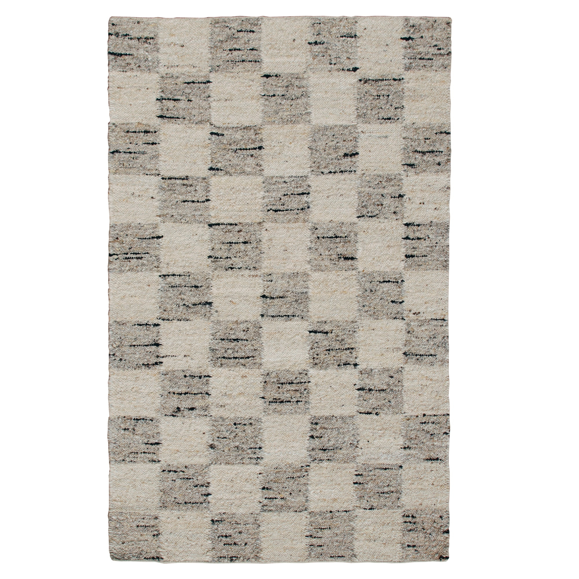 Ox Bay Kenzington Checkered Hand-Woven Wool Blend Area Rug, 5' x 7'9"