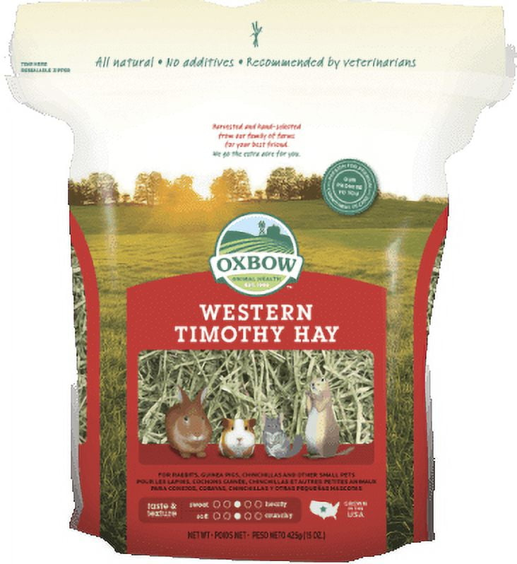 Oxbow Animal Health Western Timothy Hay for Pets, 15-Ounce