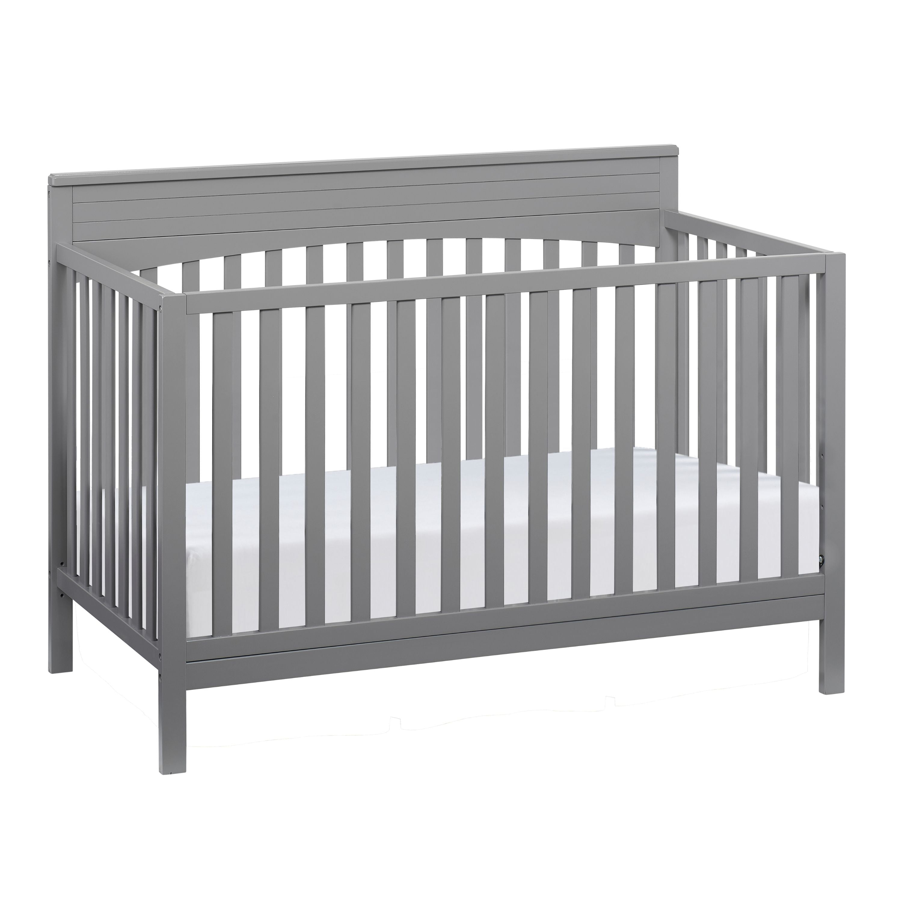 Oxford Baby Harper 4-in-1 Convertible Crib, Dove Gray, GREENGUARD Gold Certified, Wooden Crib