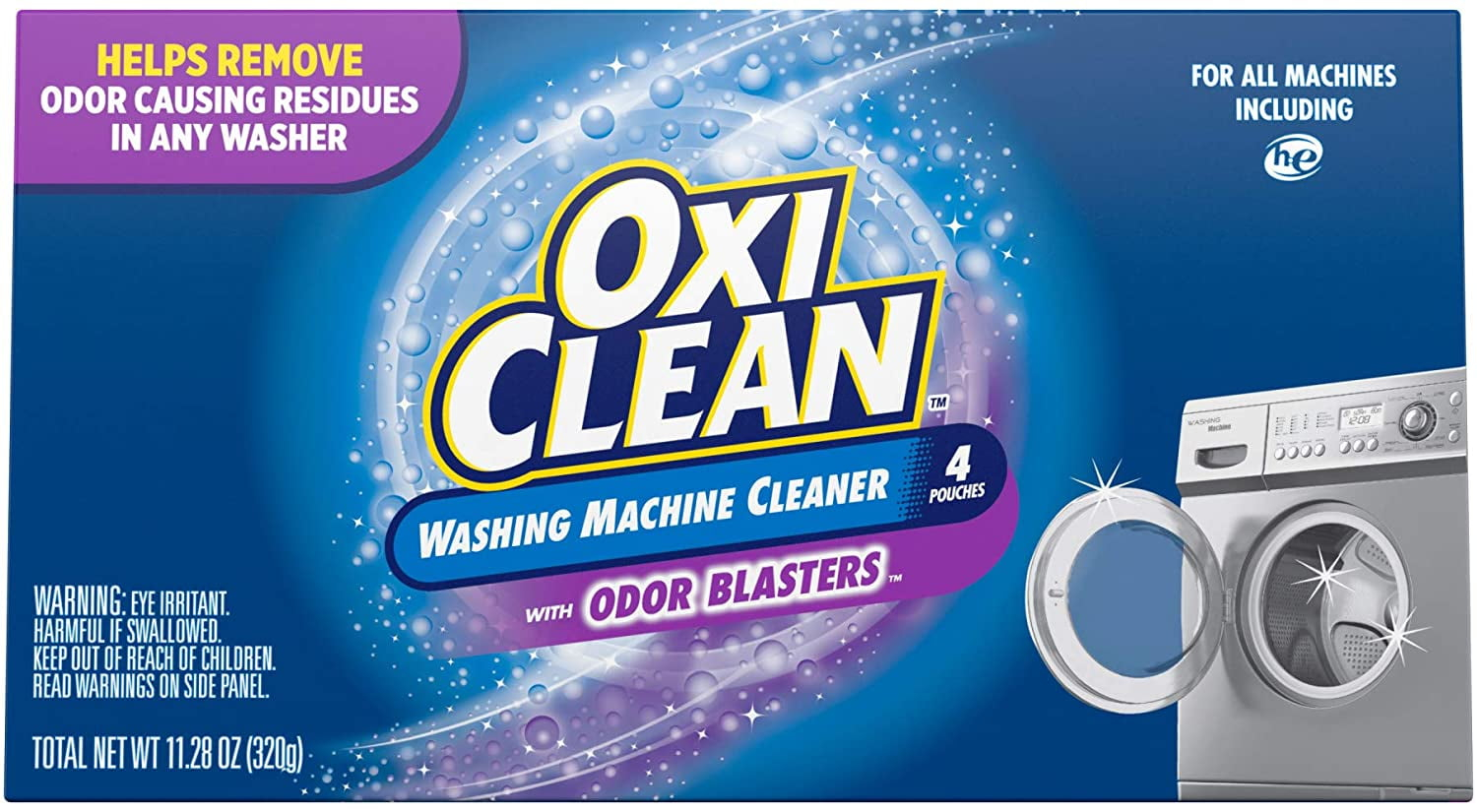 OxiClean Washing Machine Cleaner with Odor Blasters, 4 Count 11.28 oz