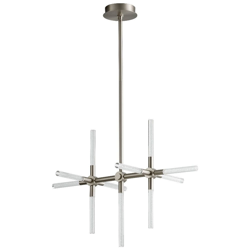 33.13 Inch 23.1W 11 Led Chandelier-Satin Nickel Finish Oxygen Lighting 3-603-24