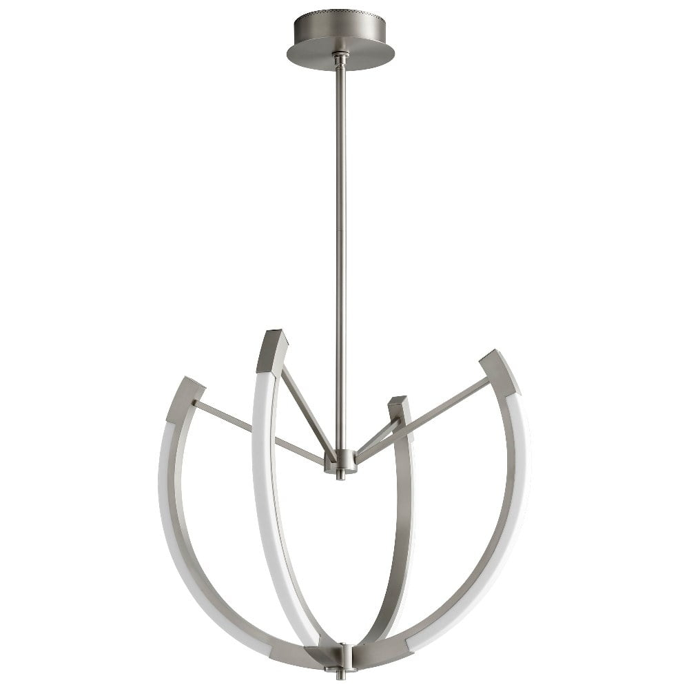 28 Inch 54W 4 Led Chandelier-Satin Nickel Finish Oxygen Lighting 3-6141-24