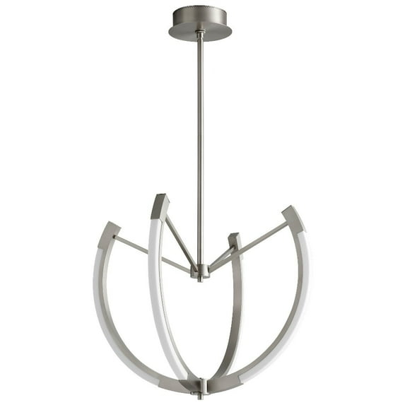 28 Inch 54W 4 Led Chandelier-Satin Nickel Finish Oxygen Lighting 3-6141-24