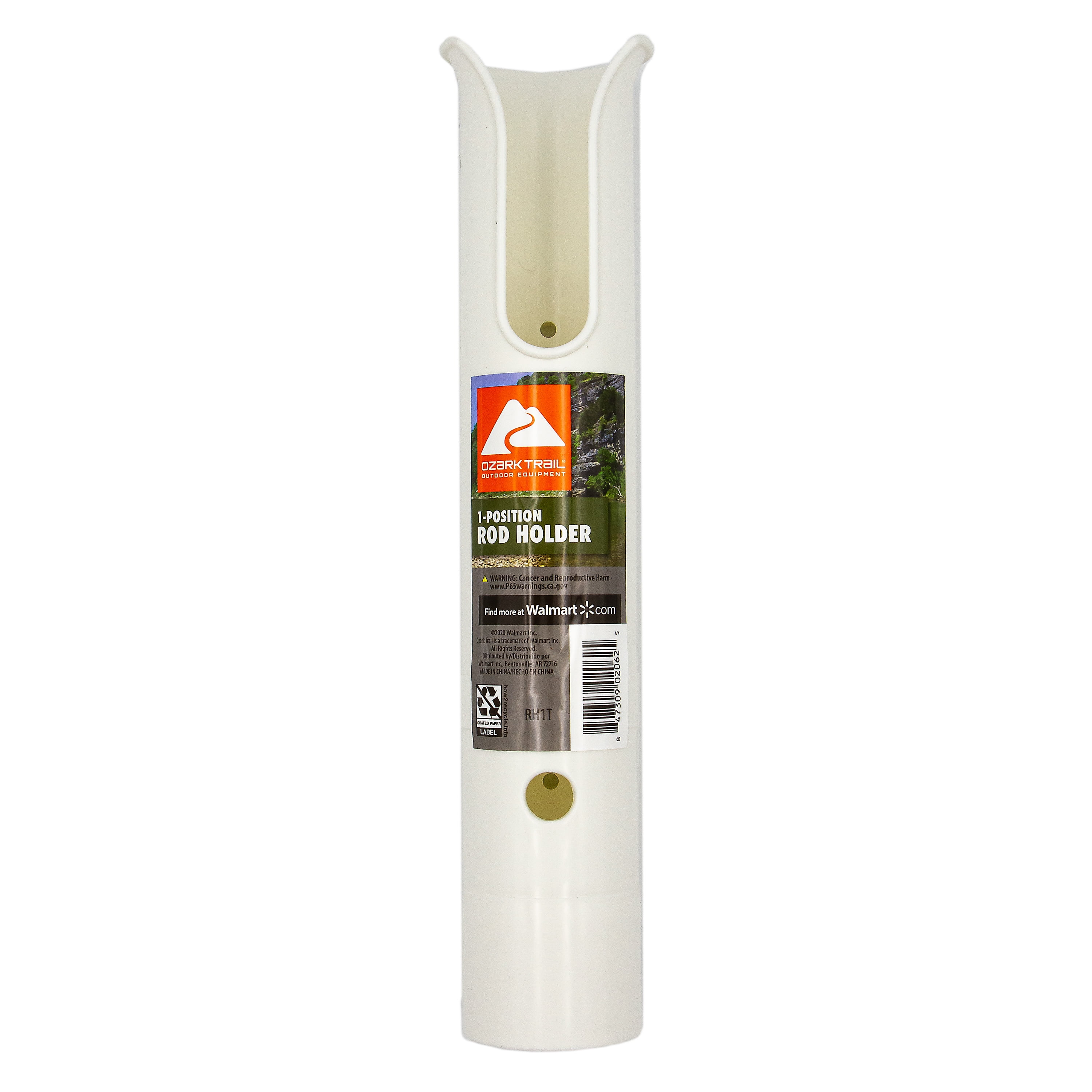 Ozark Trail 1-Position Marine Rod Holder - White Plastic